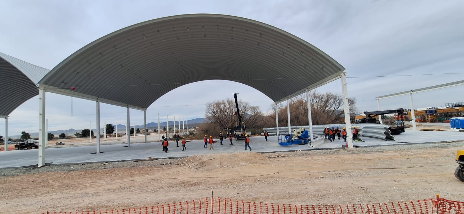Arcotecho industrial de gran claro terminado en Saltillo, Coahuila